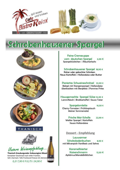Spargelzeit im Relax Oberstdorf