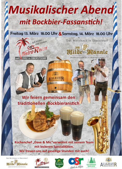 Musikalischer Abend mit Bockbier-Fassanstich